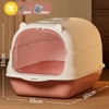 Nhà vệ sinh hoặc khay vệ sinh mèo tai mèo, cửa in vết chân 50x35x35cm - Cutepets
