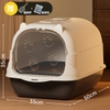 Nhà vệ sinh hoặc khay vệ sinh mèo tai mèo, cửa in vết chân 50x35x35cm - Cutepets