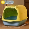 Nhà vệ sinh hoặc khay vệ sinh mèo tai mèo, cửa in vết chân 50x35x35cm - Cutepets