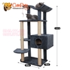 Nhà cây Cat tree cho mèo 3 tầng 60x40x130cm - Trụ cào móng mèo