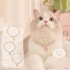 Vòng cổ ngọc trai trắng đính charm trái tim size co dãn - Cutepets