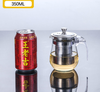 Bình pha trà thủy tinh trong suốt chịu nhiệt cao có lõi lọc inox 304 tách rời 350ml (ấm trà)