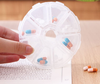 Hộp tròn đựng thuốc, bông tai, hạt đá Nails, phụ kiện Trang sức 8 ngăn tiện dụng