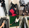 Quần legging giả da lưng cao màu trơn co giãn nhẹ thời trang công sở phong cách Hàn Quốc dành cho nữ