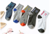 Set 3 đôi tất Nam Cotton cổ trung thấm hút mồ hôi thoáng khí hình lá chắn