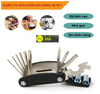 Bộ dụng cụ bỏ túi sửa chữa đa năng 16 in 1,  cầm tay nhỏ gọn, tool lục giác sửa chữa xe đạp bỏ túi
