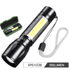 Đèn pin sạc USB mini siêu sáng 3 chế độ zoom xa gần