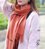 Khăn choàng cổ diệt kim Cashmere  đơn sắc mịn mỏng mềm nhẹ thanh lịch 70 x 180 cm 120g