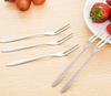 Nĩa ăn trái cây/salad Inox - Dĩa xiên hoa quả, đồ ăn bằng thép không gỉ 2 mũi cây đa năng