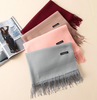 Khăn choàng cổ diệt kim Cashmere  đơn sắc mịn mỏng mềm nhẹ thanh lịch 70 x 180 cm 120g
