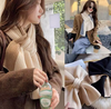 Khăn quàng cổ len đan dày cài chéo thắt nơ cho nữ thời trang cute nhiều màu sắc mềm mại giữ ấm mùa đông