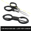 Kéo cắt mini đa năng gấp gọn an toàn tiện dụng, cắt dây câu cá bằng thép carbon sáng bóng không rỉ, lưỡi sắc bén