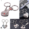 2 Móc khóa hợp kim hình trái tim độc đáo, lãng mạn dùng làm quà tặng ngày Valentine cho cặp đôi