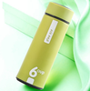 Bình nước thủy tinh màu 6OUP - giữ nhiệt thủy tinh bọc nhựa chống vỡ 450ml đựng nước đi học, đi làm an toàn, bền, đẹp