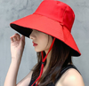 Mũ chống nắng, mũ ngư dân, đi biển, đi du lịch hai mặt có thể gập lại chống nắng, thời trang xuân hè