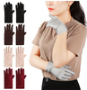 Găng tay chống nắng chống tia uv mỏng, co giãn, họa tiết chấm bi thời trang nữ - găng tay lái xe