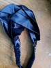 Băng đô Turban vải lụa trơn phi bóng thời trang tạo kiểu tóc