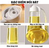 Bình đựng dầu ăn, nước mắm, xì dầu, mật ong... chất liệu thủy tinh nắp hợp kim đóng mở tự động khi rót chống rò rỉ