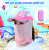 Mũ lưỡi trai chống nắng kèm khăn lưới mỏng chống tia uv có thể tháo rời, gấp gọn tiện đi du lịch