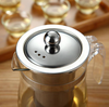 Bình pha trà thủy tinh trong suốt chịu nhiệt cao có lõi lọc inox 304 tách rời 350ml (ấm trà)