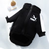 Áo khoác nỉ Sweater bóng chày có khóa kéo in chữ sành điệu cho chó,  mèo, thú cưng
