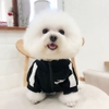 Áo khoác nỉ Sweater bóng chày có khóa kéo in chữ sành điệu cho chó,  mèo, thú cưng