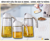 Bình đựng dầu ăn, nước mắm, xì dầu, mật ong... chất liệu thủy tinh nắp hợp kim đóng mở tự động khi rót chống rò rỉ