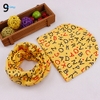 Set 2 món mũ cotton dệt kim + khăn quàng cổ giữ ấm, dễ thương xin xắn cho bé