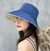 Mũ chống nắng, mũ ngư dân, đi biển, đi du lịch hai mặt có thể gập lại chống nắng, thời trang xuân hè