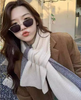 Khăn quàng cổ len đan dày cài chéo thắt nơ cho nữ thời trang cute nhiều màu sắc mềm mại giữ ấm mùa đông
