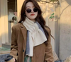 Khăn quàng cổ len đan dày cài chéo thắt nơ cho nữ thời trang cute nhiều màu sắc mềm mại giữ ấm mùa đông