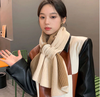 Khăn quàng cổ len đan dày cài chéo thắt nơ cho nữ thời trang cute nhiều màu sắc mềm mại giữ ấm mùa đông