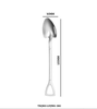 Set 2 Thìa inox muỗng cà phê, xúc kem, hoa quả, thức ăn đa năng hình xẻng sáng tạo độc đáo Phong cách Retro