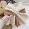 Khăn quàng cổ len đan dày cài chéo thắt nơ cho nữ thời trang cute nhiều màu sắc mềm mại giữ ấm mùa đông