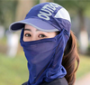 Mũ lưỡi trai chống nắng kèm khăn lưới mỏng chống tia uv có thể tháo rời, gấp gọn tiện đi du lịch