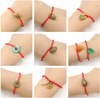 Vòng tay da đính hạt phát sáng trong bóng tối in hình 12 cung hoàng đạo phong cách Retro
