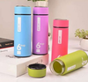 Bình nước thủy tinh màu 6OUP - giữ nhiệt thủy tinh bọc nhựa chống vỡ 450ml đựng nước đi học, đi làm an toàn, bền, đẹp
