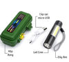 Đèn pin sạc USB mini siêu sáng 3 chế độ zoom xa gần