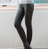 Quần legging giả da lưng cao màu trơn co giãn nhẹ thời trang công sở phong cách Hàn Quốc dành cho nữ