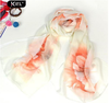 Khăn chiffon choàng cổ họa tiết hình hoa sang trọng, thanh lịch, thời trang dành cho nữ