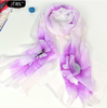 Khăn chiffon choàng cổ họa tiết hình hoa sang trọng, thanh lịch, thời trang dành cho nữ