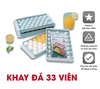 Khay làm đá, khuôn làm thạch hoa quả rau câu dạng bi tròn 33 viên có nắp đậy thông minh Việt Nhật