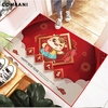 Thảm lau chân, trang trí nhà cửa 3D Đón Tết Tân Sửu (thấm nước chống trượt KT 40x60cm)