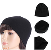 Mũ len beanie màu đen trơn ấm áp thời trang mùa đông cho nam và nữ