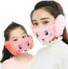 Khẩu Trang Kèm Bịt Che Tai Giữ Ấm Chống Bụi Hình Gấu Hoạt Hình Dễ Thương Cho Bé
