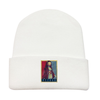 Mũ len beanie dệt kim màu đen trơn 2 lớp phong cách HipHop thời trang họa tiết hoạt hình