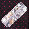 Hộp nhựa đựng thuốc, bông tai, hạt đá Nails, phụ kiện, trang sức 12 ô ngăn tiện dụng