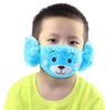 Khẩu Trang Kèm Bịt Che Tai Giữ Ấm Chống Bụi Hình Gấu Hoạt Hình Dễ Thương Cho Bé