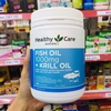 DẦU CÁ FISH OIL 1000MG + KRILL OIL( DẦU NHUYỄN THỂ ) HEALTHY CARE