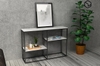 Bàn Console Nhiều Tầng Đá Trắng Chân Sắt Đen - BTT106.2